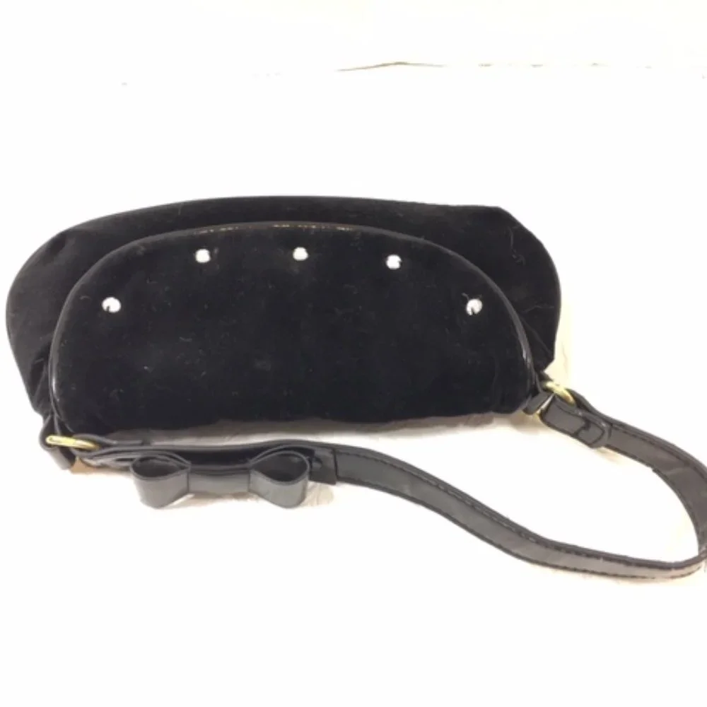 The Children's Place Girls Black Velvet Rhinestones Purse